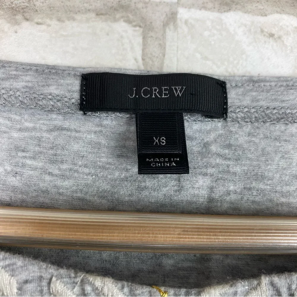 J. Crew Embroidered Herringbone Tee Size XS
